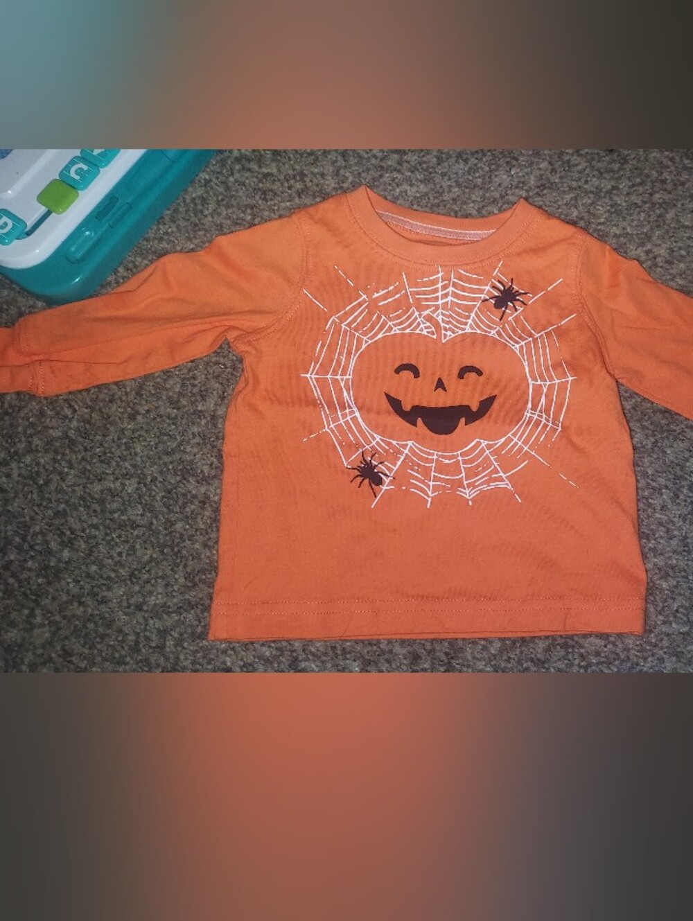 Orange Pumpkin Web Kids Long-Sleeve Halloween Shirt Carters 9 Months